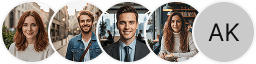 Ulteriori avatar del profilo degli investitori nella sezione di revisione del trading